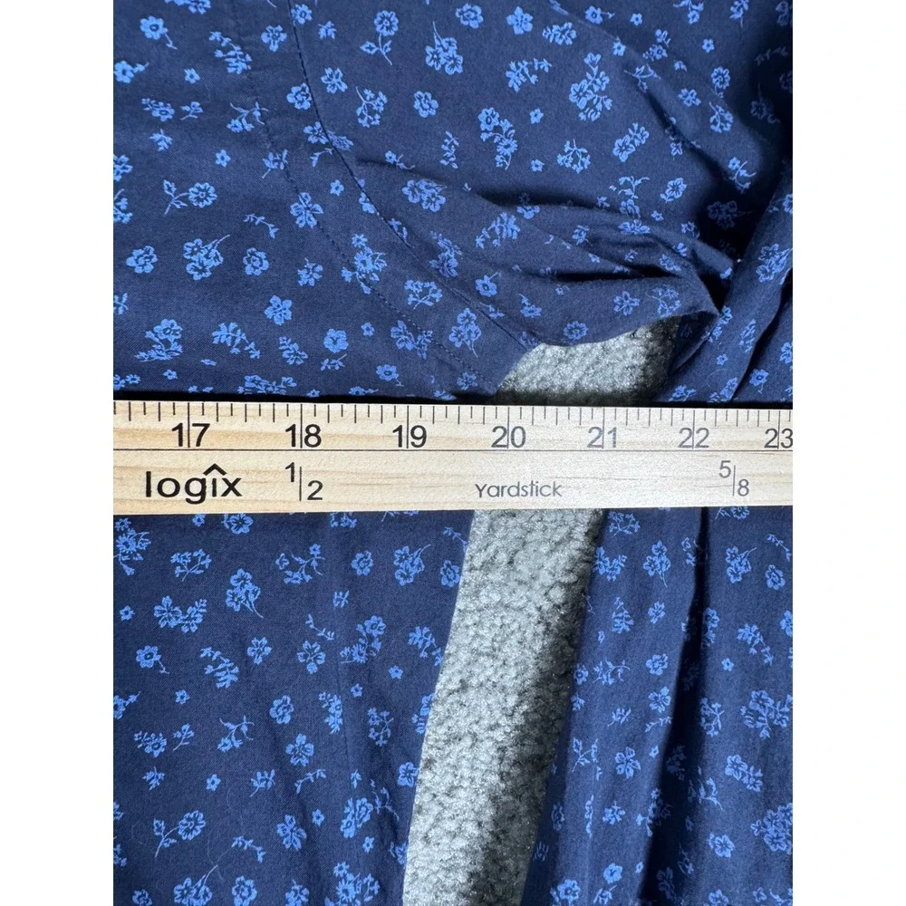 Polo Ralph Lauren Mens Slim Fit Floral Button Down Shirt Navy Blue Medium M